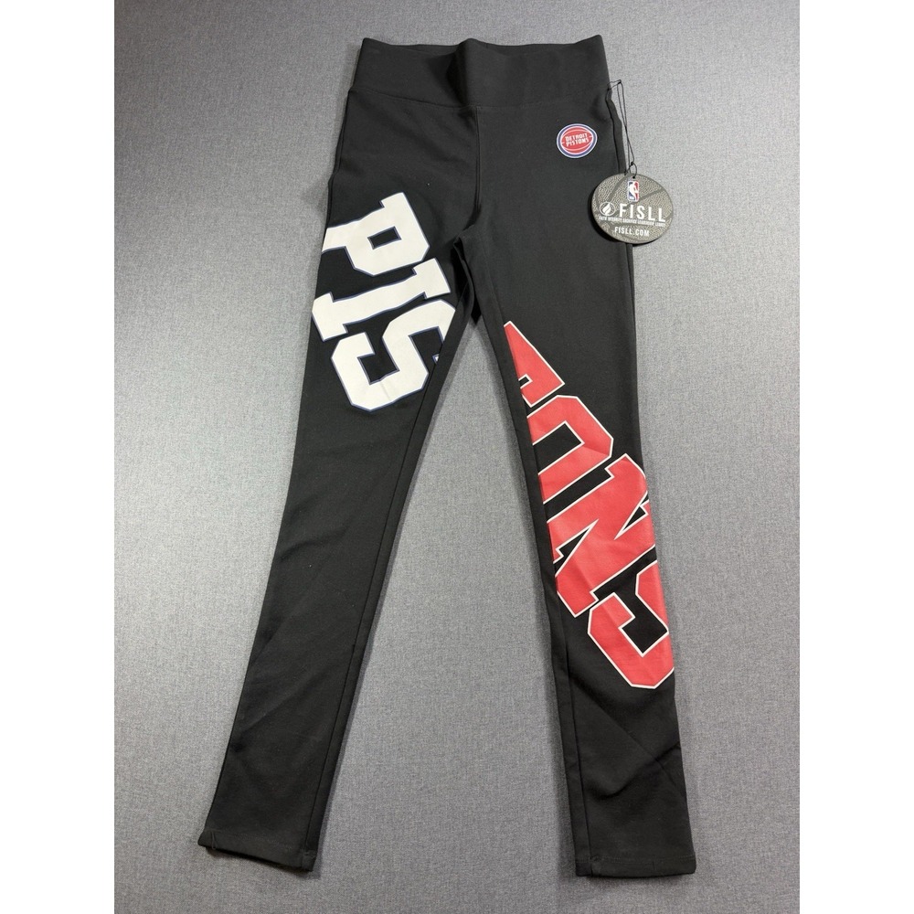 FISLL NBA Basketball Women's Detroit Pistons Pants Tights Joggers Medium